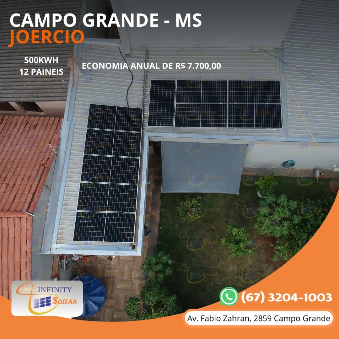 Projeto Infinity Sollar de Joércio em Campo Grande MS